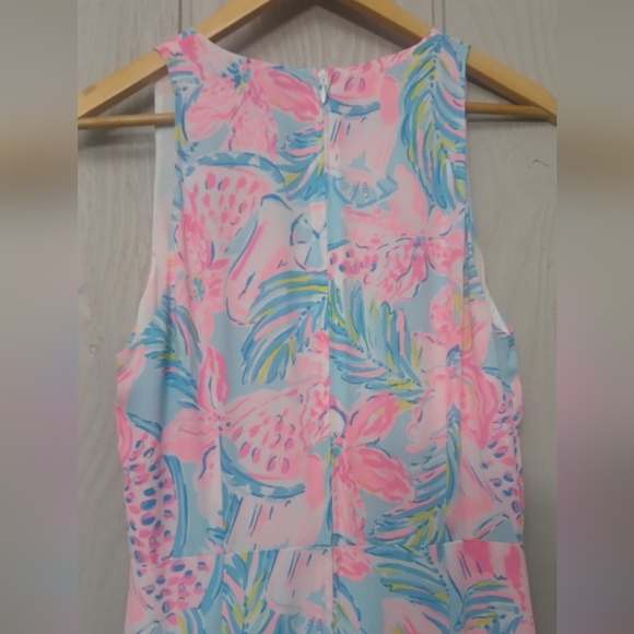 Lilly Pulitzer Maxi Dress Size 8 Taylee Blue Ibiza Gimme the Juice Blue/Pink - Picture 13 of 16